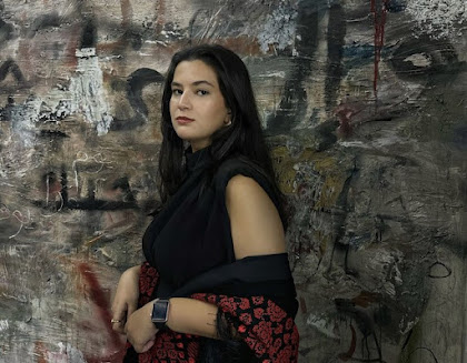 Palestinian artist Salma Dib displays work at Etihad Modern Art Gallery