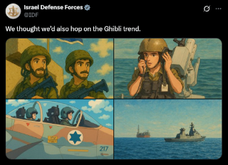 Israel’s military faces backlash over AI ‘Ghibli-style’ social media posts